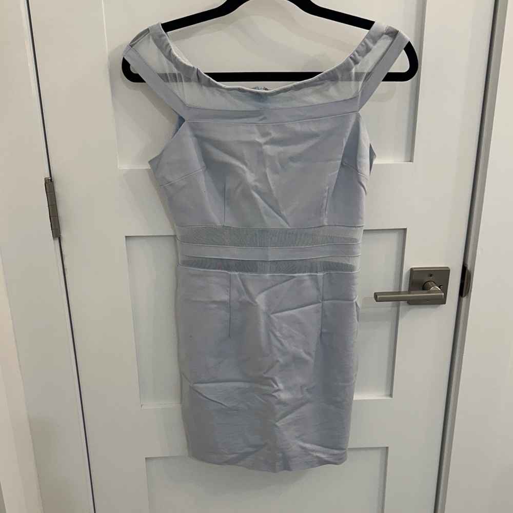 Light Blue Off-Shoulder Bodycon Dress